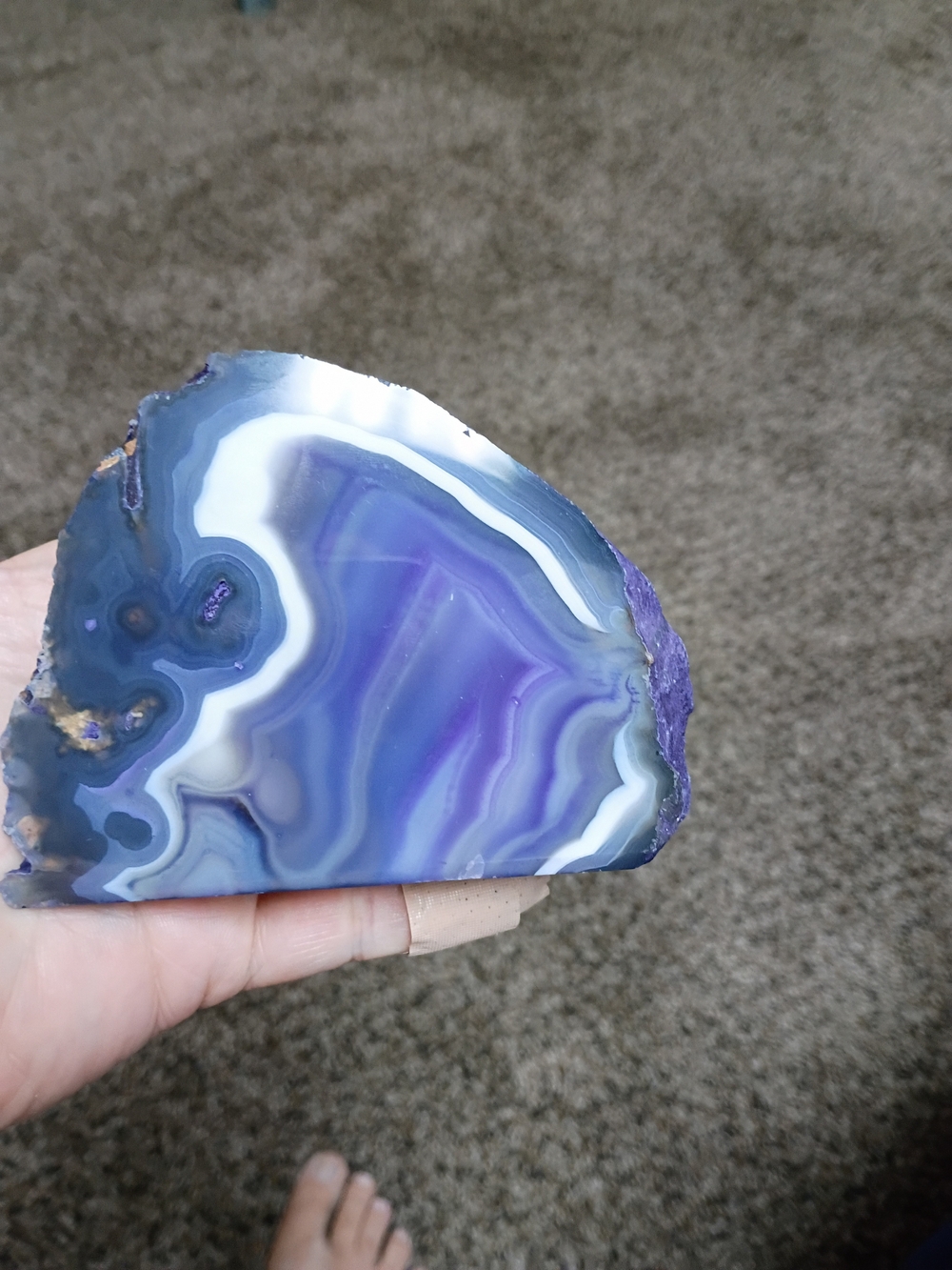 Purple Agate Geode Slice